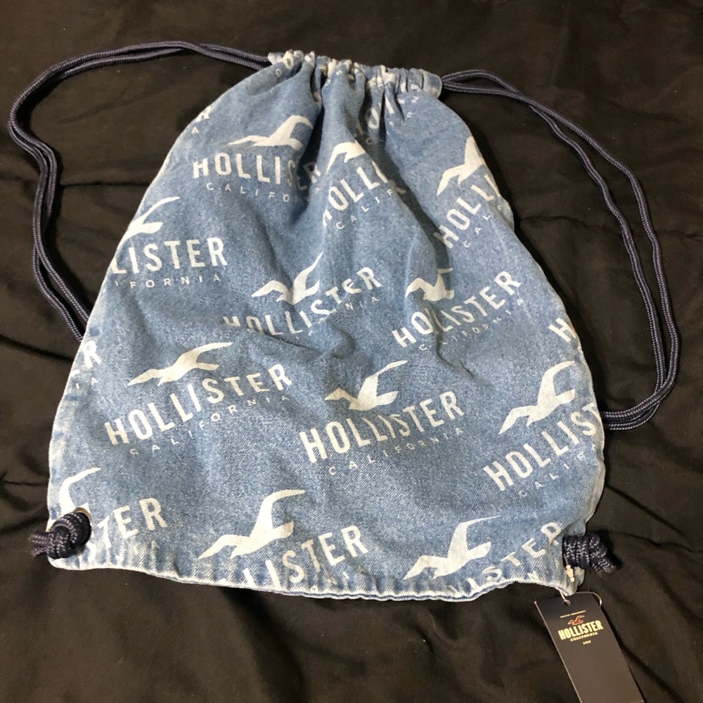 Hollister Co. Jean Drawstring Bag
